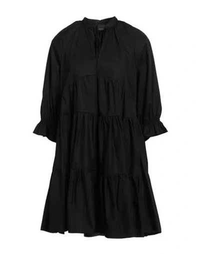 Pinko Woman Mini Dress Black Size 6 Cotton