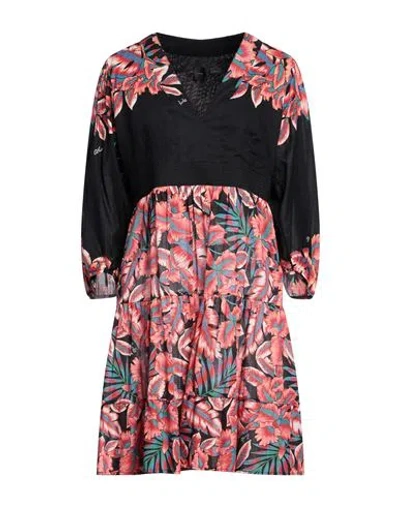 PINKO PINKO WOMAN MINI DRESS BLACK SIZE 6 COTTON