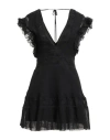 Pinko Woman Mini Dress Black Size 6 Cotton, Nylon