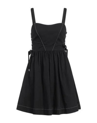 PINKO PINKO WOMAN MINI DRESS BLACK SIZE 6 COTTON, POLYESTER