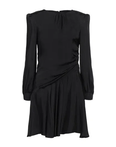 Pinko Woman Mini Dress Black Size 4 Viscose, Cupro