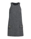 Pinko Focilide Sleeveless Mini Dress In Gray