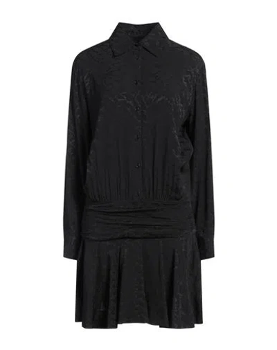 Pinko Woman Mini Dress Black Size 8 Acetate, Silk
