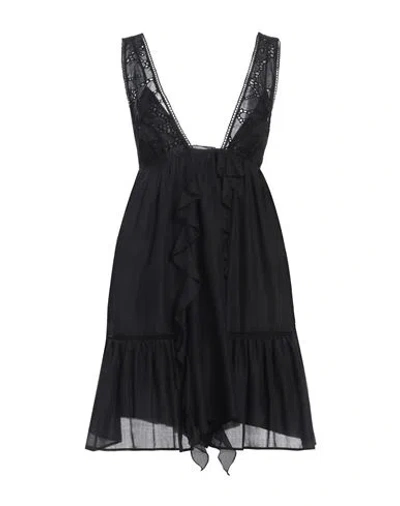 Pinko Woman Mini Dress Black Size 8 Cotton