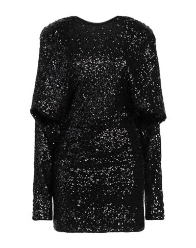 Pinko Woman Mini Dress Black Size 8 Nylon, Elastane, Brass
