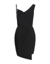 Pinko Woman Mini Dress Black Size 8 Polyester In Black