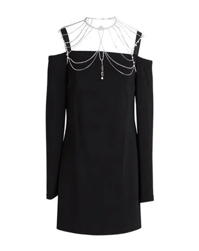 Pinko Woman Mini Dress Black Size 8 Viscose, Polyamide, Elastane
