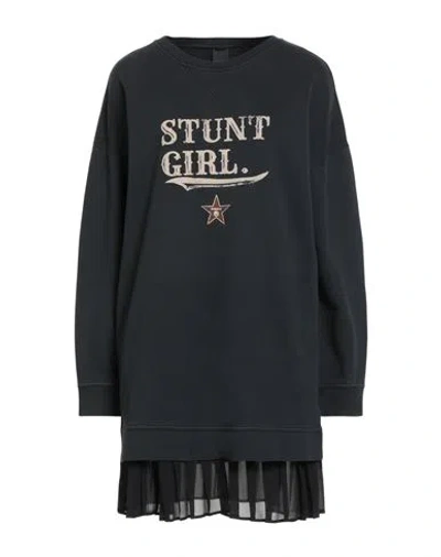 Pinko Woman Mini Dress Black Size L Cotton, Elastane