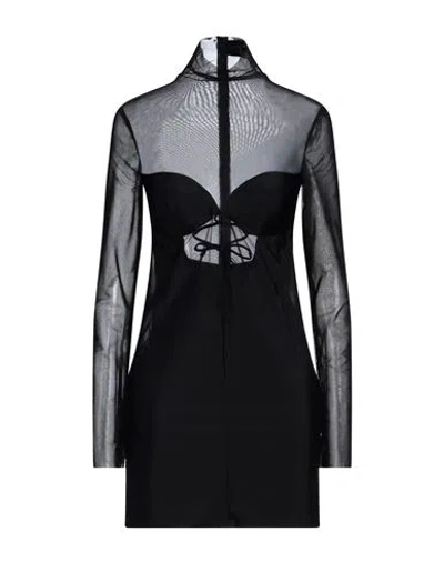 Pinko Woman Mini Dress Black Size M Polyamide, Elastane