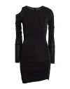 Pinko Woman Mini Dress Black Size M Viscose, Elastane In Black