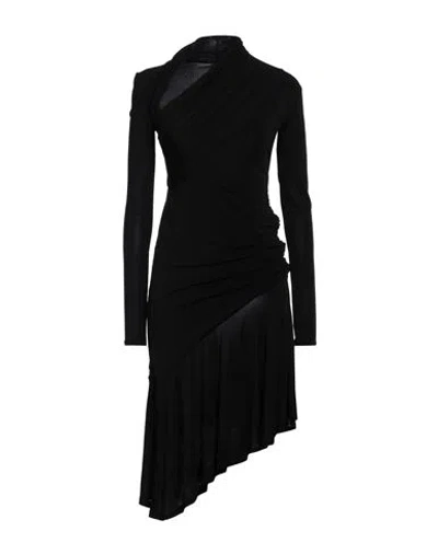 Pinko Woman Mini Dress Black Size L Viscose, Elastane