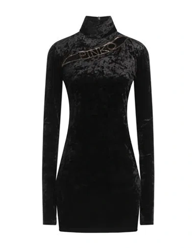 Pinko Woman Mini Dress Black Size S Cotton, Elastane