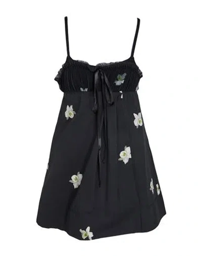 Pinko Woman Mini Dress Black Size Xs Cotton, Polyamide, Elastane, Viscose