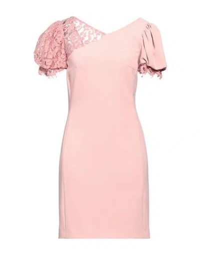 Pinko Woman Mini Dress Blush Size 4 Polyester, Elastane