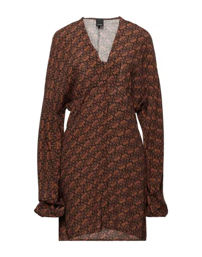 Pinko Short Dresses In Brown