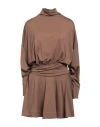 Pinko Woman Mini Dress Brown Size Xs Viscose, Elastane