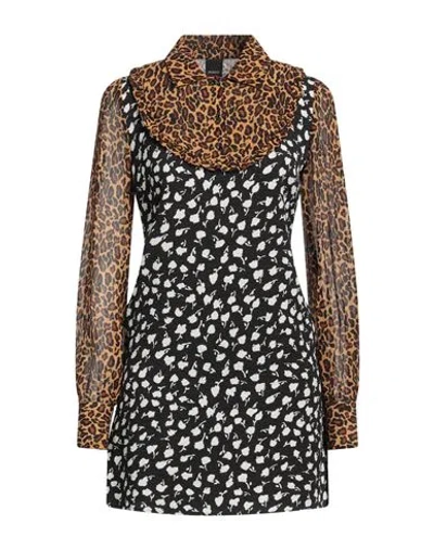 Pinko Woman Mini Dress Camel Size 4 Polyester, Elastane In Beige