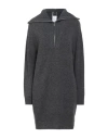 Pinko Woman Mini Dress Charcoal Size L Wool, Cashmere, Viscose, Nylon In Gray