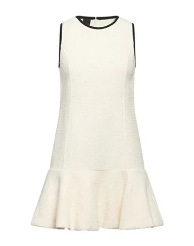 Pinko Woman Mini Dress Cream Size 4 Polyester, Cotton, Acrylic, Metal Fiber, Wool In White