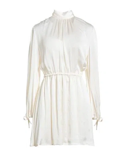 Pinko Woman Mini Dress Cream Size 8 Polyester In White