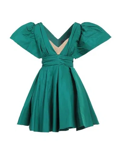 Pinko Woman Mini Dress Emerald Green Size 4 Polyester