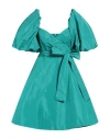 Pinko Woman Mini Dress Emerald Green Size 4 Polyester