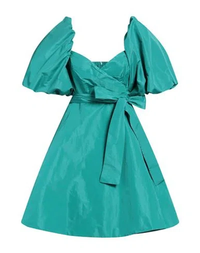 Pinko Woman Mini Dress Emerald Green Size 4 Polyester
