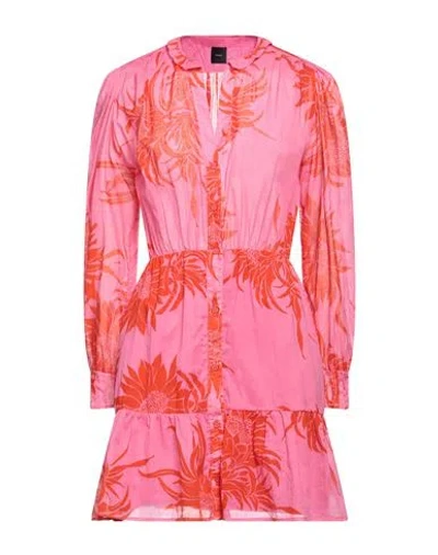 Pinko Woman Mini Dress Fuchsia Size 10 Cotton
