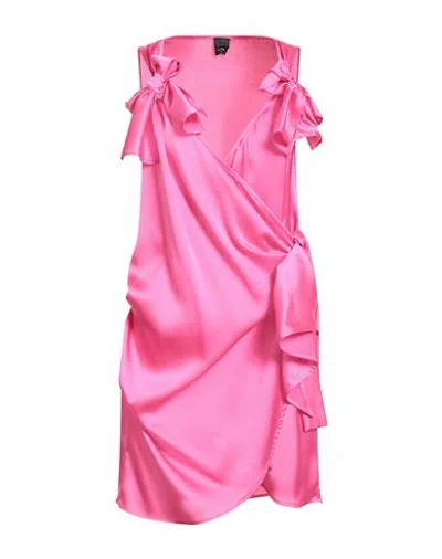 Pinko Woman Mini Dress Fuchsia Size 10 Polyester, Elastane