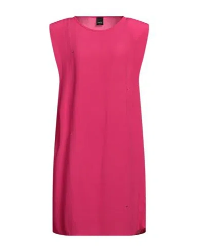 Pinko Woman Mini Dress Fuchsia Size 12 Viscose In Multi