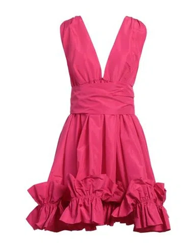 Pinko Woman Mini Dress Fuchsia Size 14 Polyester