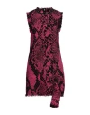 Pinko Woman Mini Dress Fuchsia Size 4 Cotton, Acrylic, Polyester, Wool, Polyamide In Pink