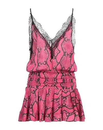 Pinko Woman Mini Dress Fuchsia Size 4 Polyester, Polyamide