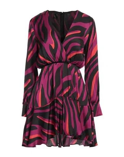 Pinko Woman Mini Dress Fuchsia Size 4 Viscose, Polyester, Cotton, Nylon