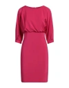 Pinko Woman Mini Dress Fuchsia Size 4 Viscose, Polyamide, Elastane In Pink