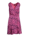 Pinko Woman Mini Dress Fuchsia Size 8 Viscose, Polyester In Pink