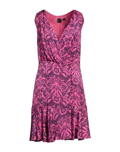 Pinko Woman Mini Dress Fuchsia Size 8 Viscose, Polyester