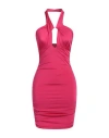Pinko Woman Mini Dress Fuchsia Size L Polyamide, Elastane In Pink