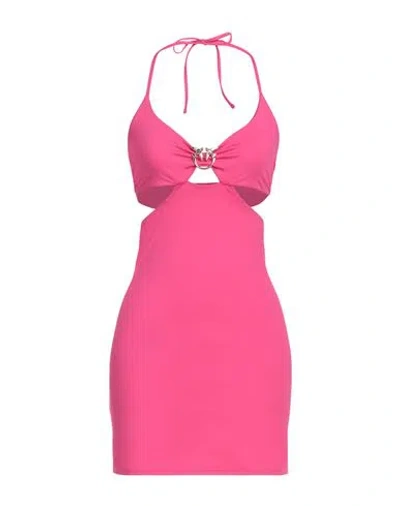 Pinko Woman Mini Dress Fuchsia Size S Polyamide, Elastane