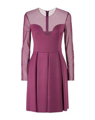 Pinko Woman Mini Dress Garnet Size 8 Nylon, Elastane In Brown