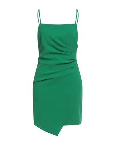 Pinko Woman Mini Dress Green Size 4 Polyester, Elastane