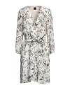 Pinko Woman Mini Dress Ivory Size 10 Viscose In White