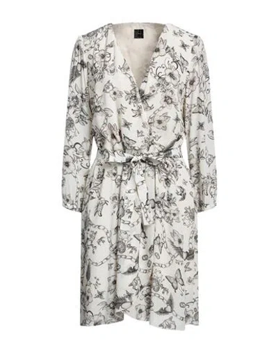 Pinko Woman Mini Dress Ivory Size 10 Viscose In White