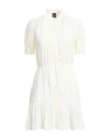 Pinko Woman Mini Dress Ivory Size 8 Viscose In White