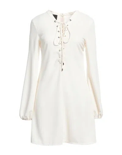 Pinko Woman Mini Dress Ivory Size 8 Polyester In White