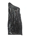 Pinko Woman Mini Dress Gunmetal Size 8 Polyester, Elastane In Grey