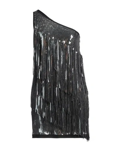 Pinko Woman Mini Dress Gunmetal Size 8 Polyester, Elastane In Grey