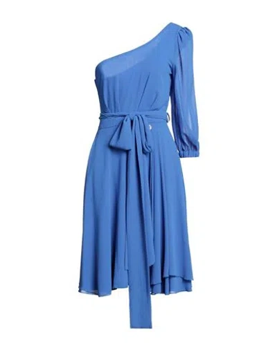 Pinko Woman Mini Dress Light Blue Size 8 Polyester