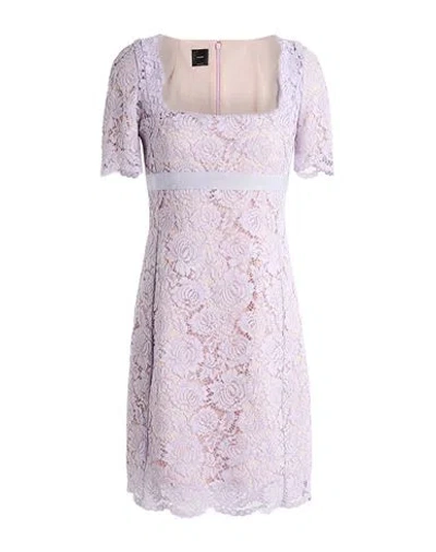 Pinko Woman Mini Dress Lilac Size 14 Cotton, Polyamide, Viscose In Purple