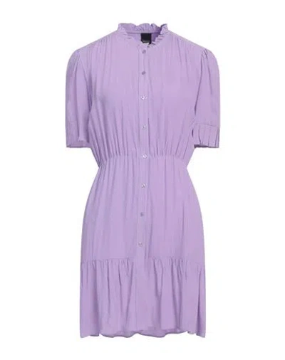 Pinko Woman Mini Dress Lilac Size 6 Viscose In Purple
